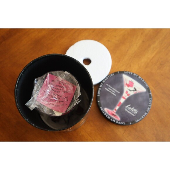 Lolita Love My Martini Shopaholic Glass 10oz Hand Painted Purse Heels Bag w/ Box - Picture 8 of 10